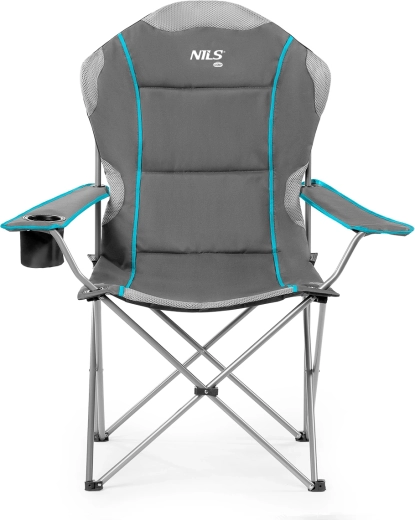 Сгъваем къмпинг стол NILS Camp NC3080 светлосив