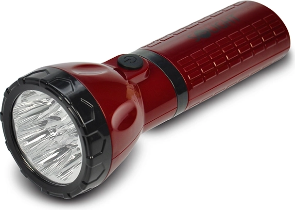 Solight LED rechargeable flashlight 9× LED red-black plug-in - 1 piece