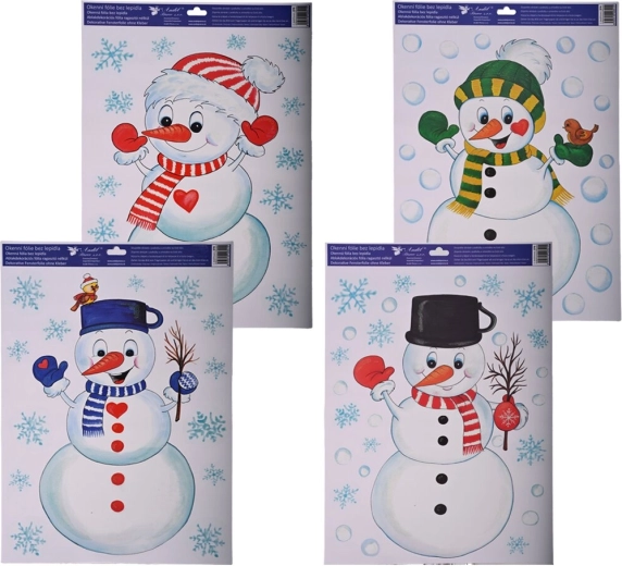 Decorative window film with snowman 35 × 50 cm (4 variants)