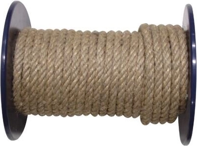 Twisted jute rope 6 mm with polypropylene 100 m