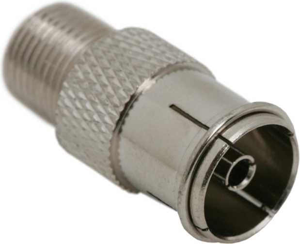 Metal adapter F female to TV coaxial socket