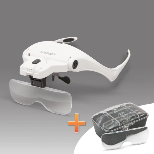 Headband Magnifier with LED Lighting and Lens Set