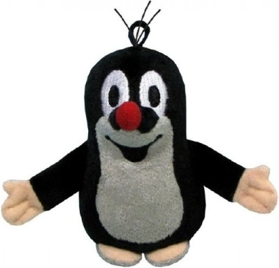 Плюшено къртиче с халка 8 см