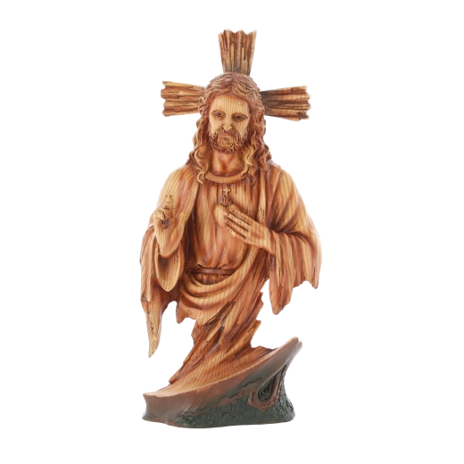 Polyresin Statue of the Sacred Heart of Jesus 36 cm