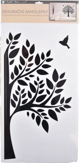 Стикер за стена „Дърво“ черен 32 × 60 см