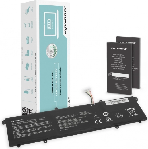Movano C31N1905 Battery for ASUS VivoBook S14 and S15, 3400 mAh, 39 Wh