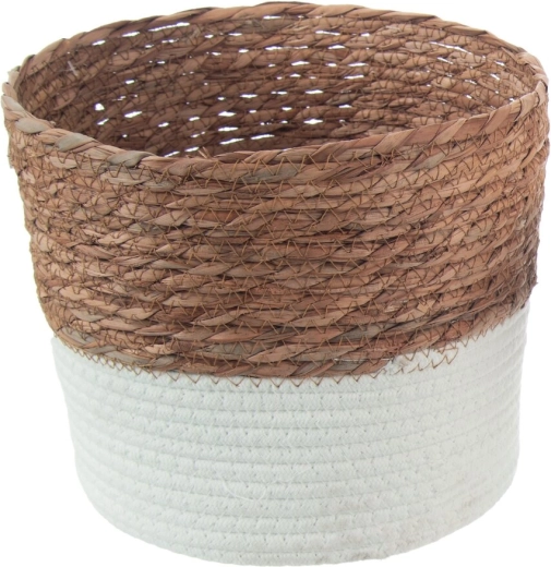 Large storage basket made from corn husk