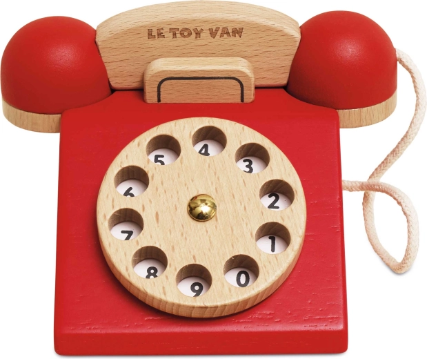 Le Toy Van дървен ретро телефон за деца - 1 брой