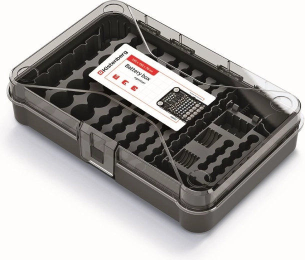 Battery box with lid 29.5 × 19.5 × 7 cm