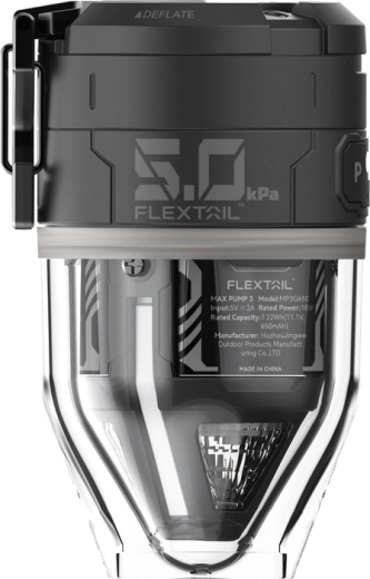 Flextail Max Pump 3 преносима електрическа помпа със светлина, черна