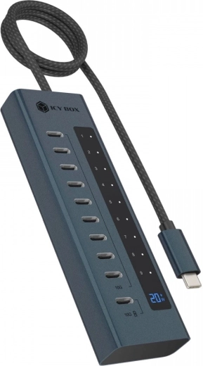 USB-C хъб IB-HUB1450-C31, 10× USB-C Gen 2 със захранващ адаптер