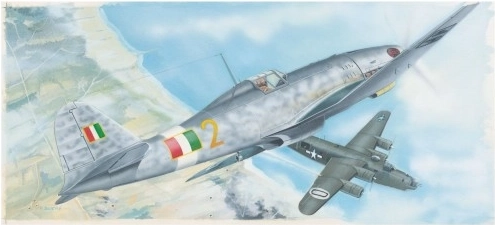 Пластиков модел на самолет Fiat G.55 1:48