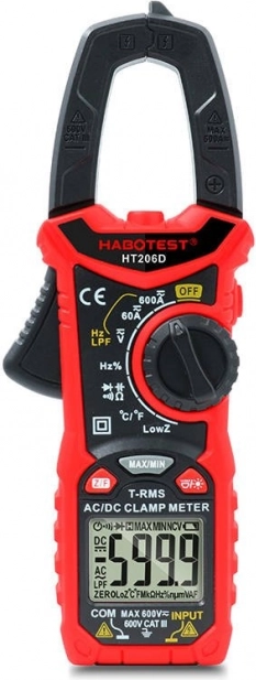 Дигитален клещов мултиметър HABOTEST HT206D True RMS с NCV и LPF