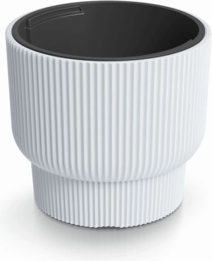 Milly Planter with Insert 30 cm – white, frost-resistant and UV resistant