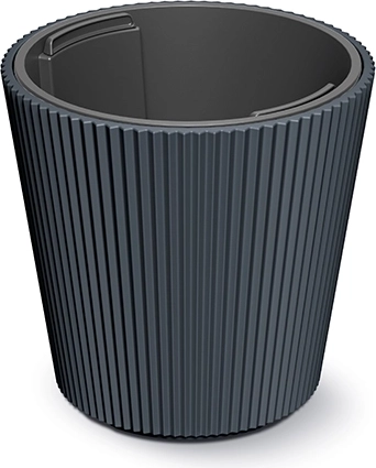 Flower pot with insert anthracite 29.9 cm MILLY