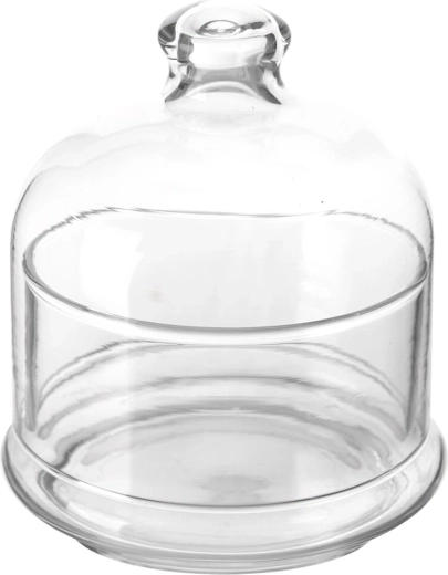 Glass cloche with tray 11.8 cm