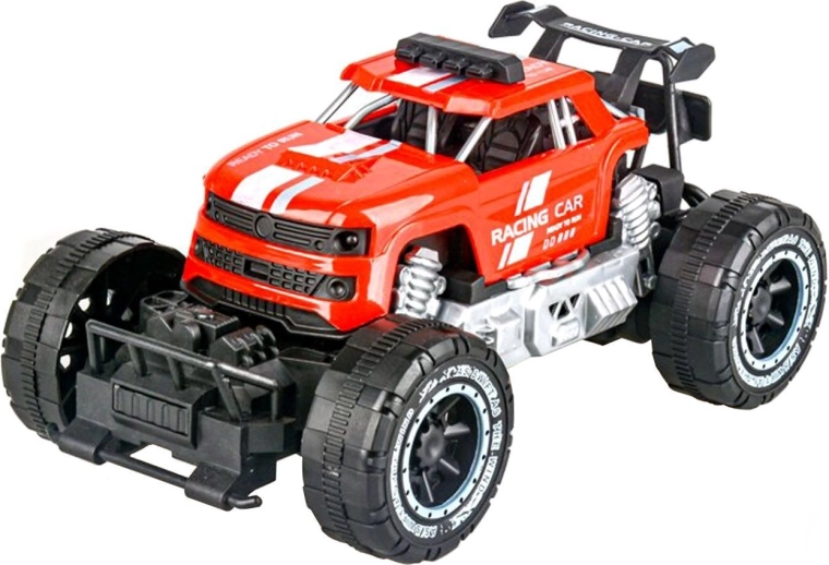 Red friction-powered off-road car - 1 piece