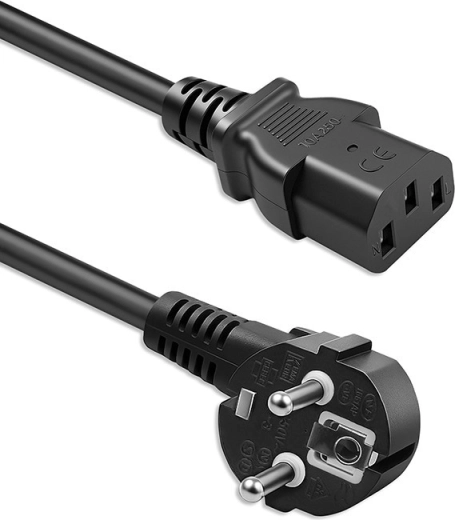 Захранващ кабел Qoltec Schuko с ъглов щепсел към IEC C13 1,8 м