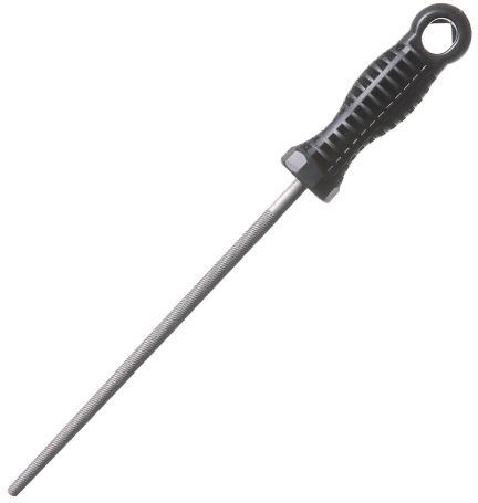 Round file with cross-cut