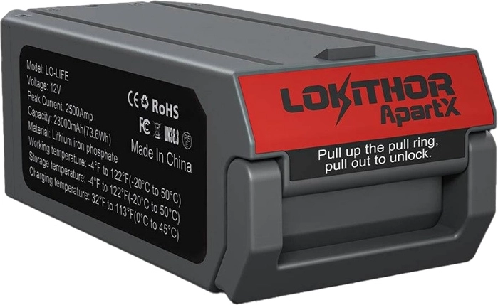 Lokithor LO-LIFE Battery for ApartX (LiFePO4, 23000 mAh, 2500 A)