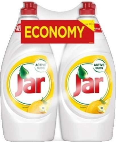Jar течен препарат за миене на съдове Lemon дуопак 2×900 ml