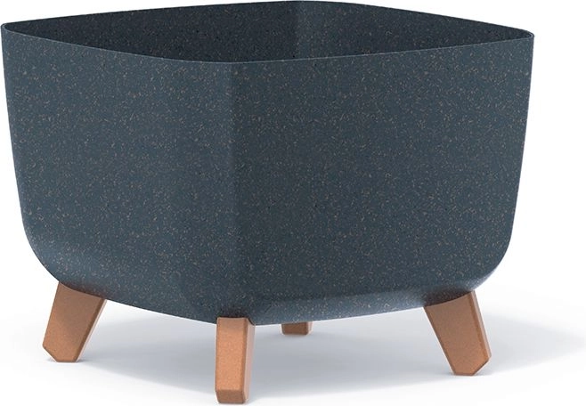 Gracia Square Eco Wood Planter 24 × 24 cm – anthracite wood-look design