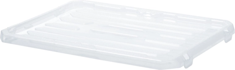 Plastic lid for Cargobox 600 × 400 mm storage box, transparent