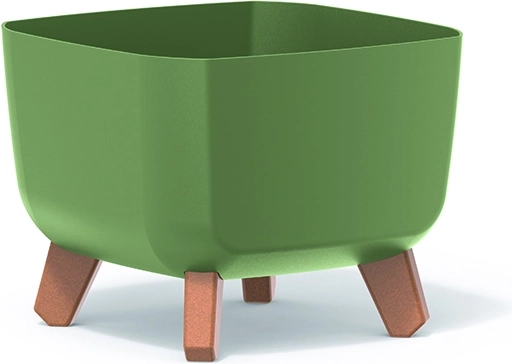 Gracia Square Planter 24 × 24 cm earthy green on legs