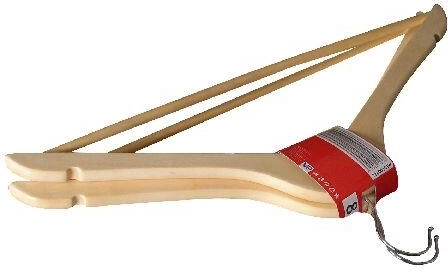 Wooden dress hanger with swivel hook (2 pcs)