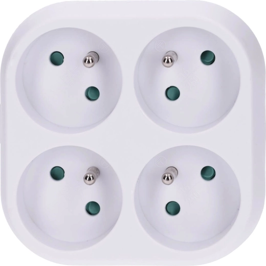 Solight four-way socket adapter 16 A white