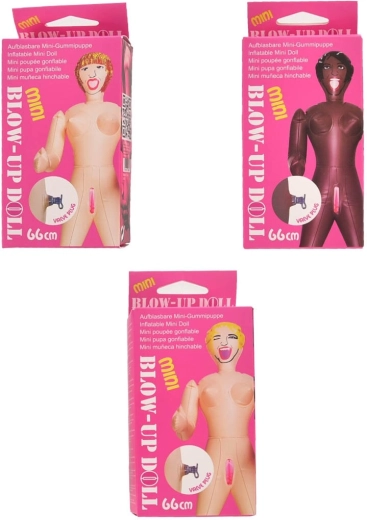 Inflatable joke doll 66 cm (assorted designs)