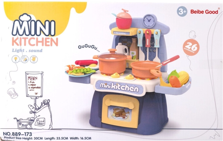 Children’s kitchen set – stove with accessories with light and sound effects - 1 piece