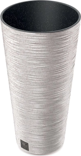 Furu Slim Eco Wood Planter with Insert 25 cm – White