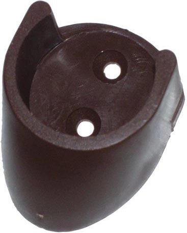 Wall bracket for curtain rod, plastic, white, set of 2