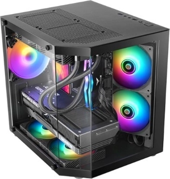 Геймърски компютърен корпус Mars Gaming MC-3TLITE Black mATX