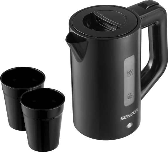 Sencor travel electric kettle 0.5 l with cups