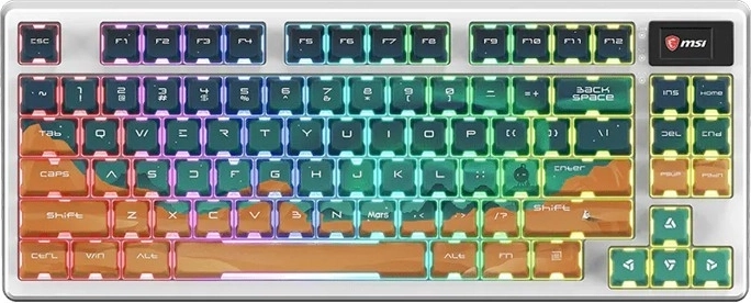 MSI Forge GK600 TKL wireless Mars (US) безжична механична клавиатура