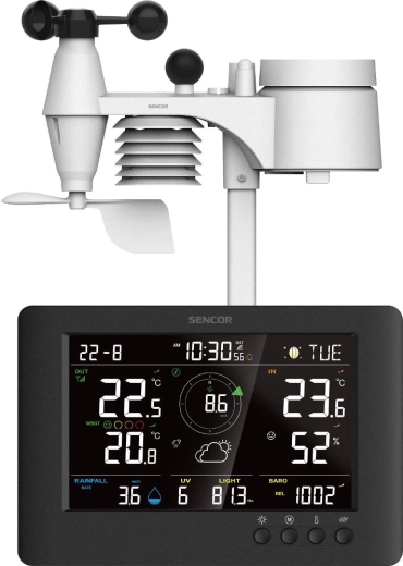 Професионална метеорологична станция Sencor SWS 9500 с безжичен сензор 8 в 1