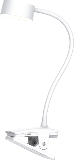 Solight LED акумулаторна настолна лампа с клипс 2 W, 210 lm, 3CCT, бяла