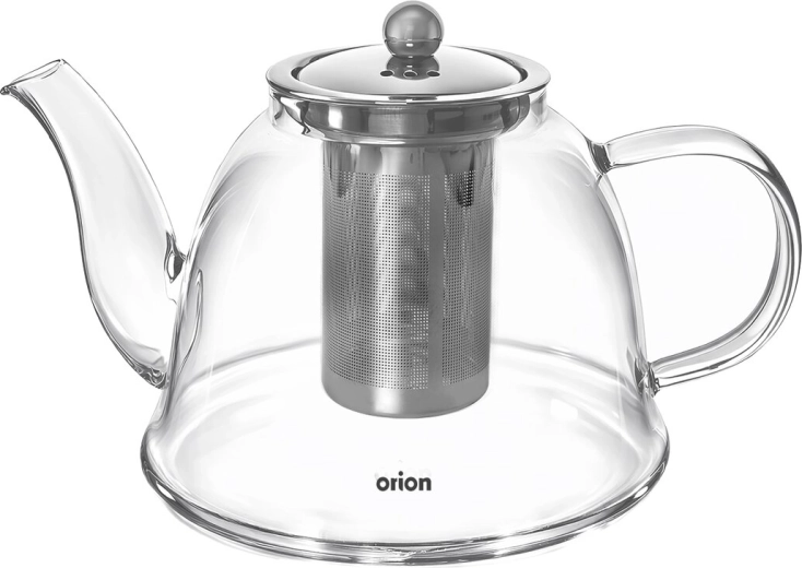 Glass borosilicate tea pot with stainless steel filter, 1.6 L