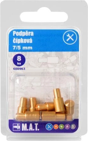 Brass shelf pin support 7/5 mm (8 pcs)
