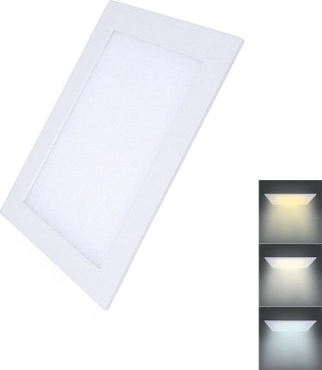 Solight LED mini panel CCT recessed square 12 W 900 lm