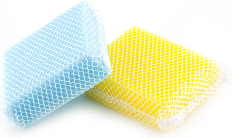 Dish sponges with fine mesh, 2 pcs