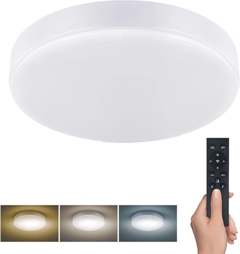 Solight LED таванно и стеннo осветително тяло Lecce с дистанционно управление 50 W, 3000 lm, 40 cm, CCT, димируемо, бяло
