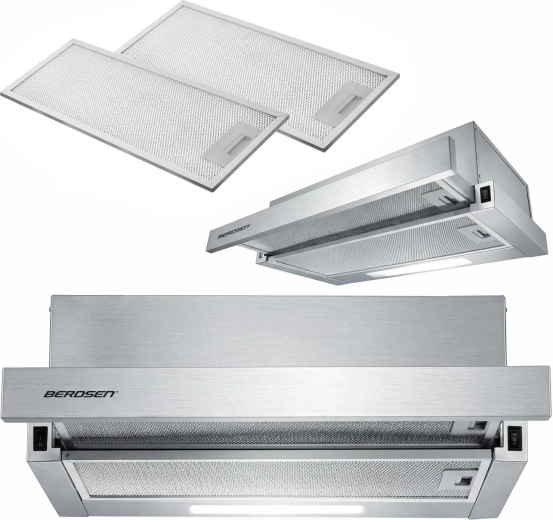 Berdsen BT-242 50 cm Stainless Steel Telescopic Undercabinet Cooker Hood