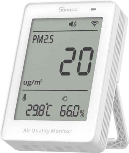 Sonoff AirGuard Wi‑Fi LCD монитор за качество на въздуха PM2.5/PM10