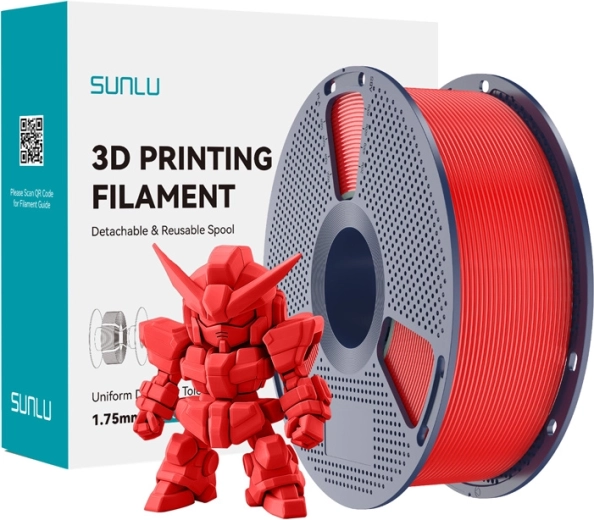 Sunlu филамент PLA+ 2.0 червен 1,75 mm