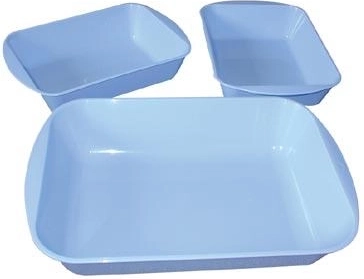 Комплект пластмасови купи за паниране, микс цветове, 3 части