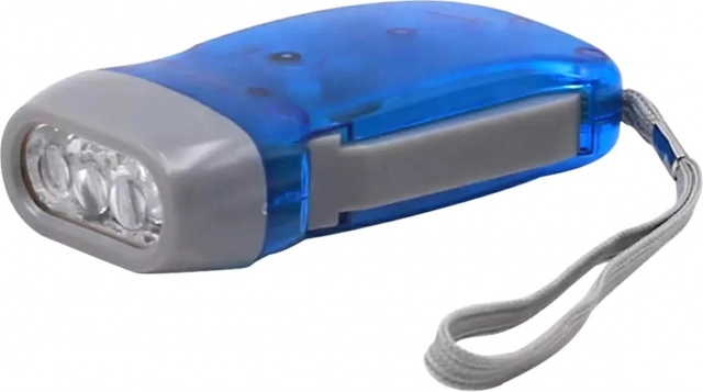 Джобно кинетично фенерче с динамо 3x LED