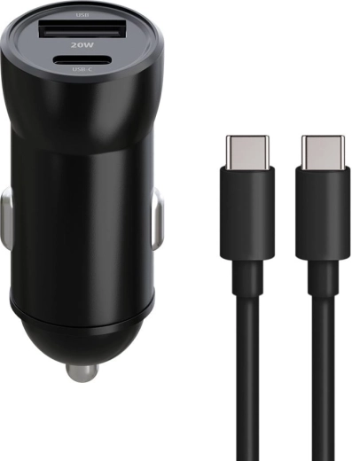 Maxlife car charger MXCC-04 20 W with USB-C and USB + USB-C to USB-C cable 60 W
